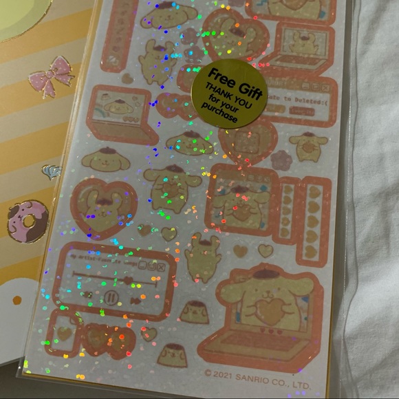 Pompompurin Yellow Medium-Sized Paperback Notebook with Free Sticker Sheet - Picture 5 of 15